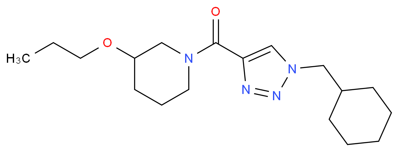 1-{[1-(cyclohexylmethyl)-1H-1,2,3-triazol-4-yl]carbonyl}-3-propoxypiperidine_分子结构_CAS_)