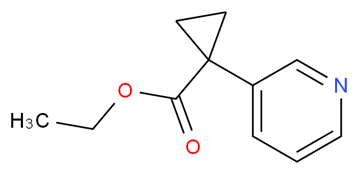 Ethyl 1-(pyridin-3-yl)cyclopropanecarboxylate_分子结构_CAS_351421-95-9)