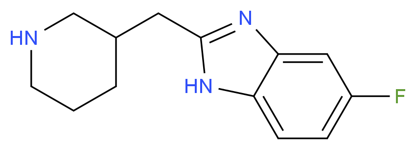 5-Fluoro-2-(piperidin-3-ylmethyl)-1H-benzimidazole_分子结构_CAS_947014-08-6)