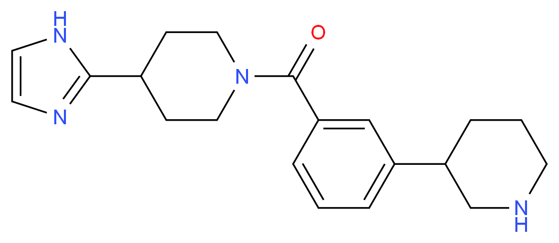 4-(1H-imidazol-2-yl)-1-(3-piperidin-3-ylbenzoyl)piperidine_分子结构_CAS_)