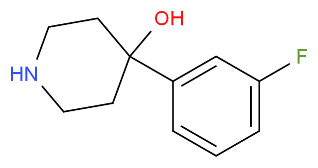 4-(3-Fluorophenyl)piperidin-4-ol_分子结构_CAS_)