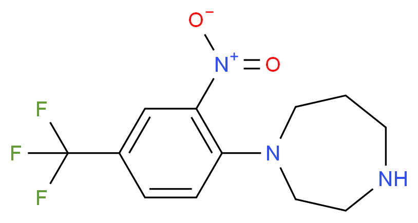 1-[2-Nitro-4-(trifluoromethyl)phenyl]homopiperazine_分子结构_CAS_646455-48-3)