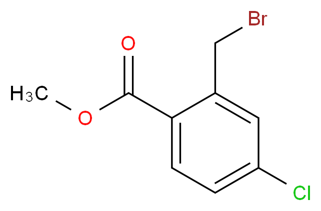 Methyl 2-bromomethyl-4-chlorobenzoate_分子结构_CAS_145908-29-8)