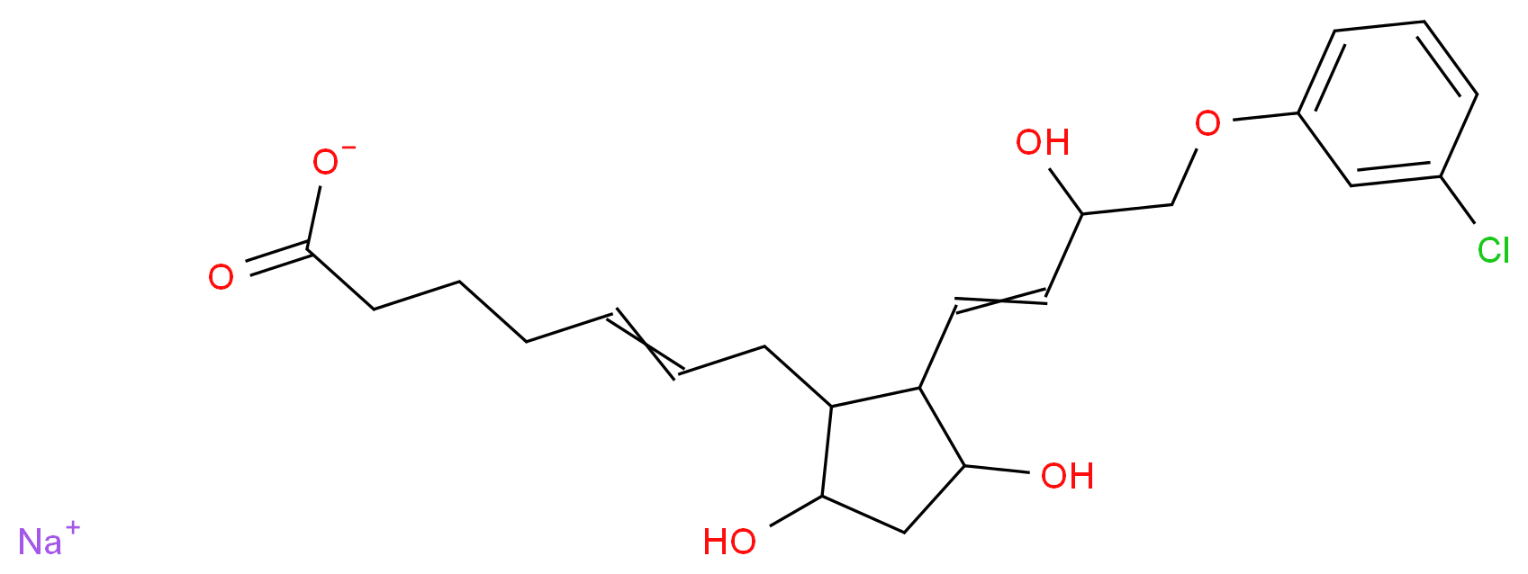 CLOPROSTENOL SODIUM SALT_分子结构_CAS_55028-72-3)