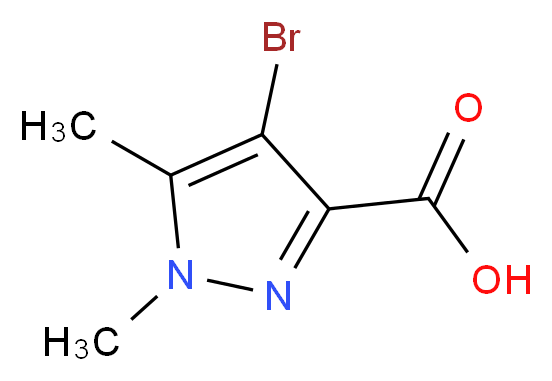 4-Bromo-1,5-dimethyl-1H-pyrazole-3-carboxylic acid_分子结构_CAS_)