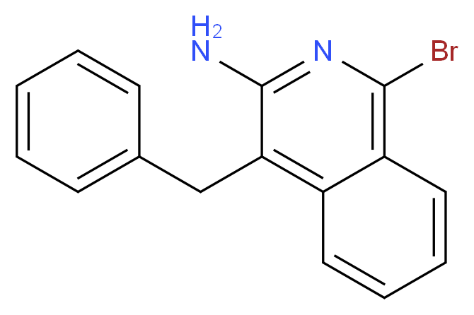 4-benzyl-1-bromoisoquinolin-3-amine_分子结构_CAS_13130-81-9