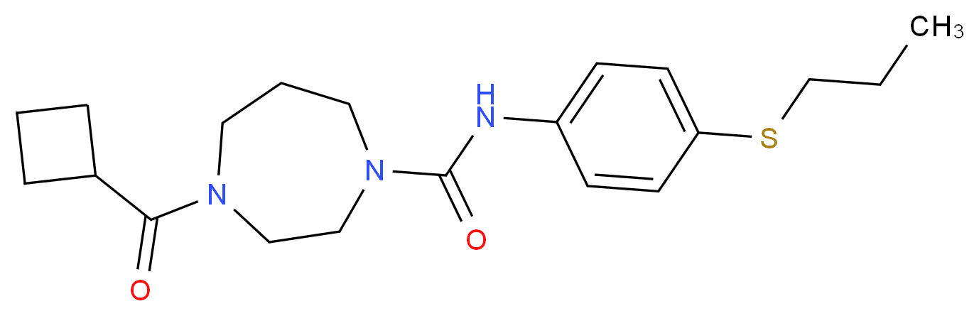 4-(cyclobutylcarbonyl)-N-[4-(propylthio)phenyl]-1,4-diazepane-1-carboxamide_分子结构_CAS_)