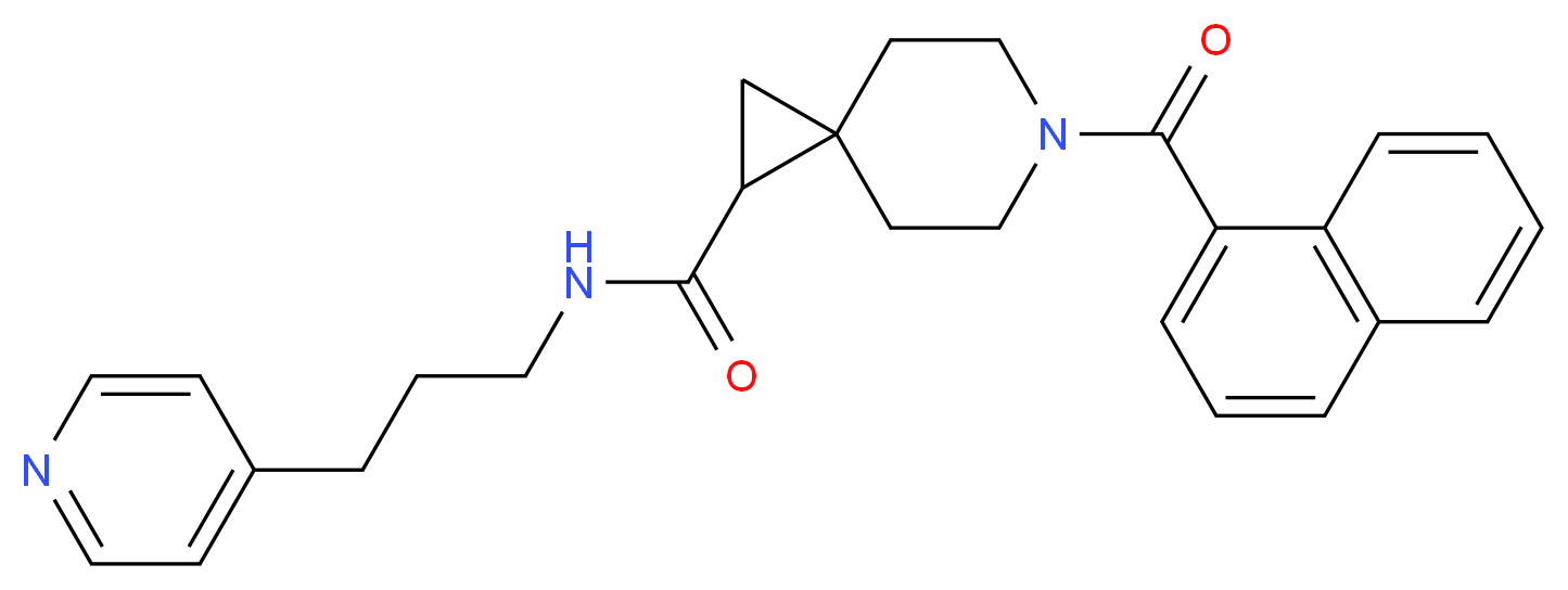6-(1-naphthoyl)-N-[3-(4-pyridinyl)propyl]-6-azaspiro[2.5]octane-1-carboxamide_分子结构_CAS_)
