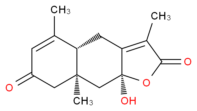 (4aR,8aR,9aS)-9a-hydroxy-3,5,8a-trimethyl-2H,4H,4aH,7H,8H,8aH,9H,9aH-naphtho[2,3-b]furan-2,7-dione_分子结构_CAS_1253106-58-9