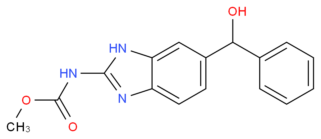 methyl N-{6-[hydroxy(phenyl)methyl]-1H-1,3-benzodiazol-2-yl}carbamate_分子结构_CAS_60254-95-7