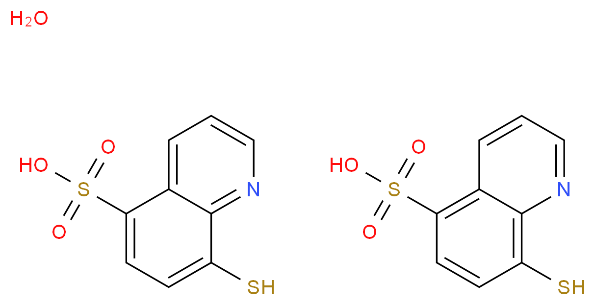 8-Sulphanyl-5-quinolinesulphonic acid hemihydrate_分子结构_CAS_306935-17-1)