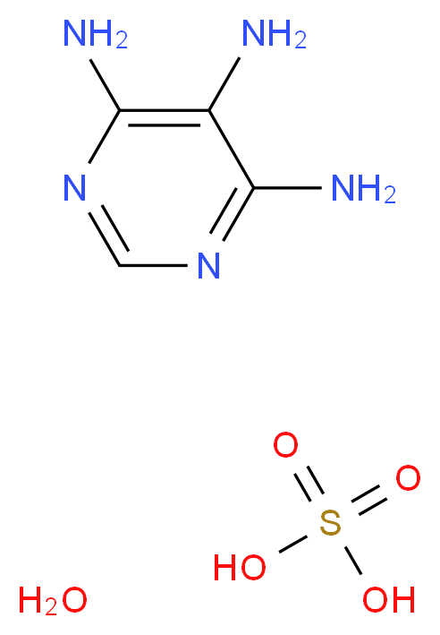 pyrimidine-4,5,6-triamine sulfuric acid hydrate_分子结构_CAS_6640-23-9