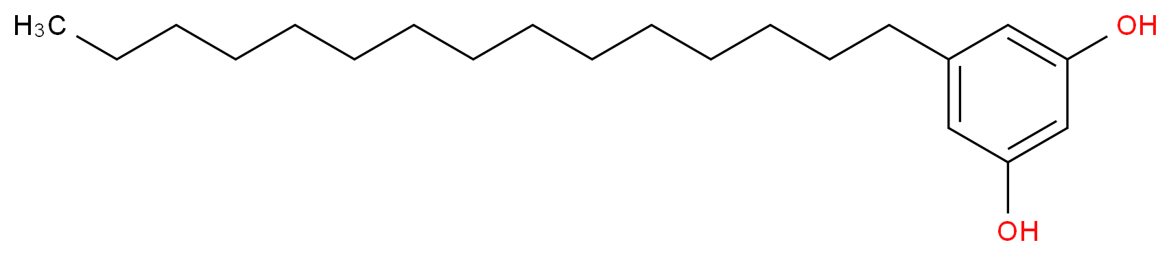 5-pentadecylbenzene-1,3-diol_分子结构_CAS_3158-56-3