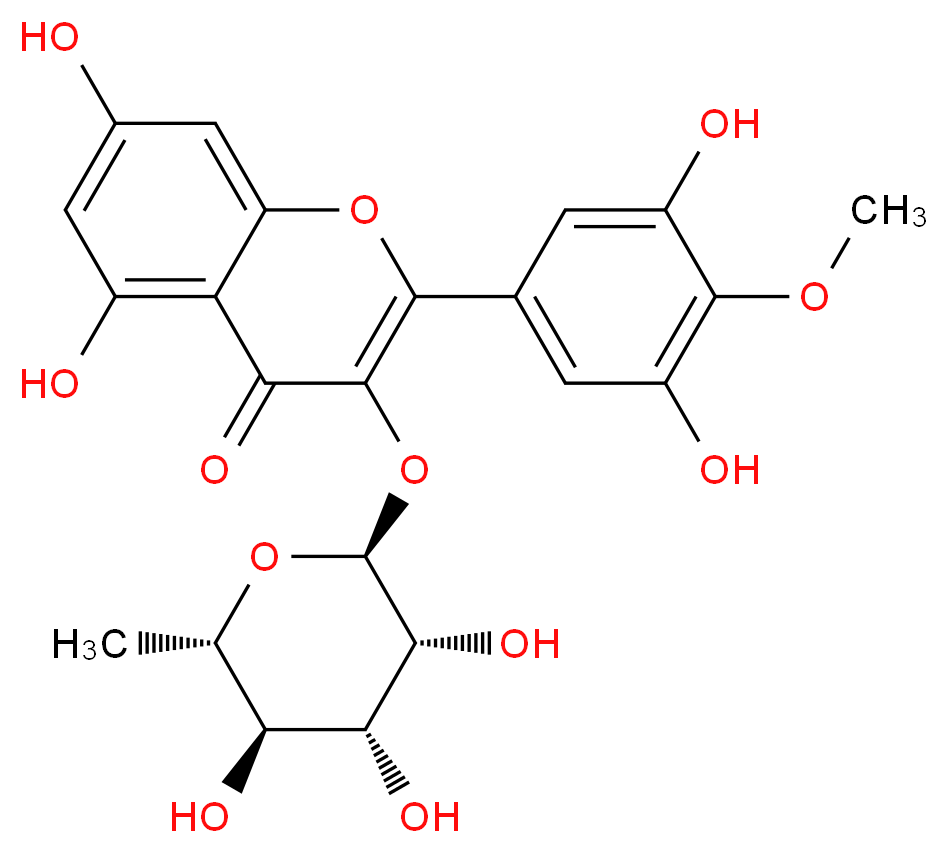 Mearnsitrin_分子结构_CAS_30484-88-9)