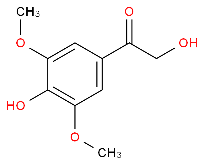 2-hydroxy-1-(4-hydroxy-3,5-dimethoxyphenyl)ethan-1-one_分子结构_CAS_90426-22-5