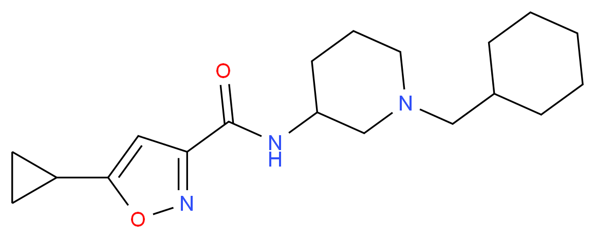 N-[1-(cyclohexylmethyl)-3-piperidinyl]-5-cyclopropyl-3-isoxazolecarboxamide_分子结构_CAS_)