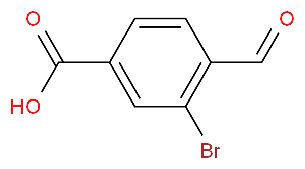 3-bromo-4-formylbenzoic acid_分子结构_CAS_91760-66-6