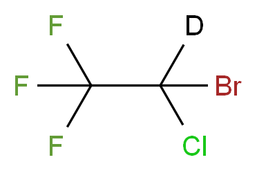 2-bromo-2-chloro-1,1,1-trifluoro(<sup>2</sup>H)ethane_分子结构_CAS_754-19-8