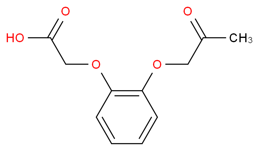 2-[2-(2-oxopropoxy)phenoxy]acetic acid_分子结构_CAS_27165-68-0