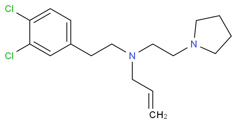 [2-(3,4-dichlorophenyl)ethyl](prop-2-en-1-yl)[2-(pyrrolidin-1-yl)ethyl]amine_分子结构_CAS_138356-16-8