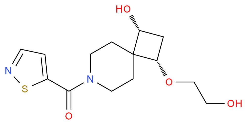 (1R*,3S*)-3-(2-hydroxyethoxy)-7-(isothiazol-5-ylcarbonyl)-7-azaspiro[3.5]nonan-1-ol_分子结构_CAS_)