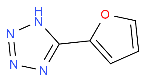 5-(2-furyl)-1H-tetrazole_分子结构_CAS_23650-33-1)