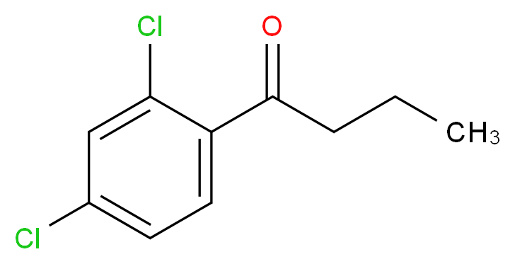 1-(2,4-dichlorophenyl)butan-1-one_分子结构_CAS_66353-47-7