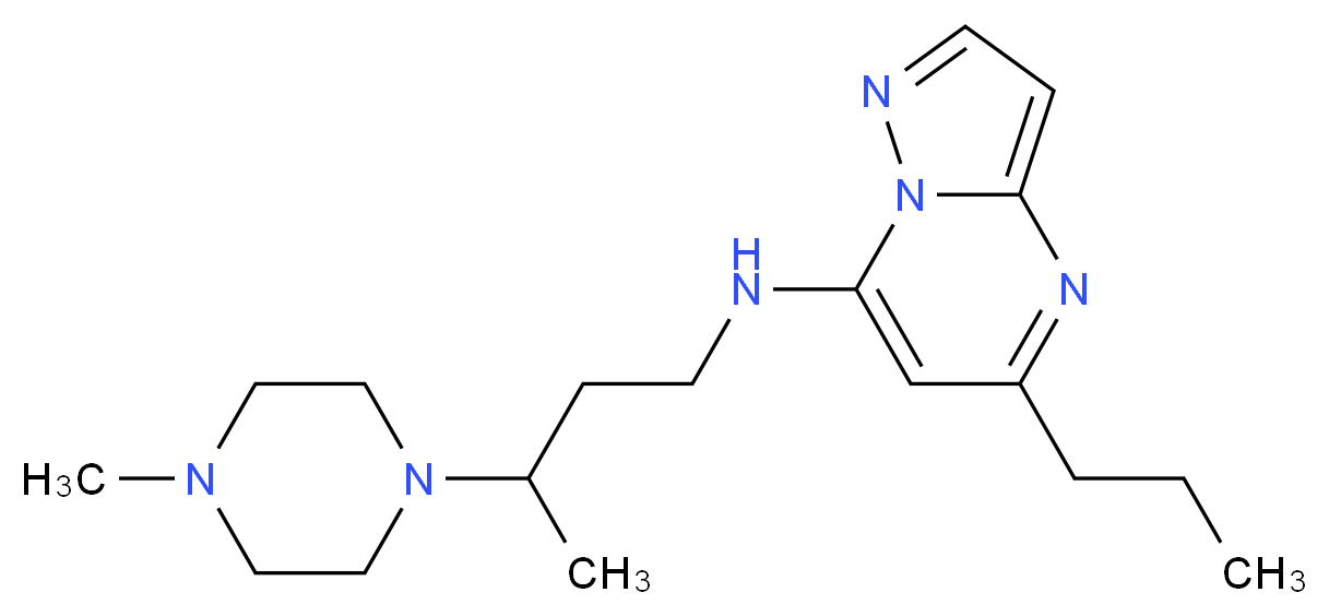 N-[3-(4-methyl-1-piperazinyl)butyl]-5-propylpyrazolo[1,5-a]pyrimidin-7-amine_分子结构_CAS_)