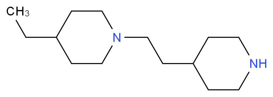 4-Ethyl-1-(2-piperidin-4-ylethyl)piperidine_分子结构_CAS_1000958-55-3)