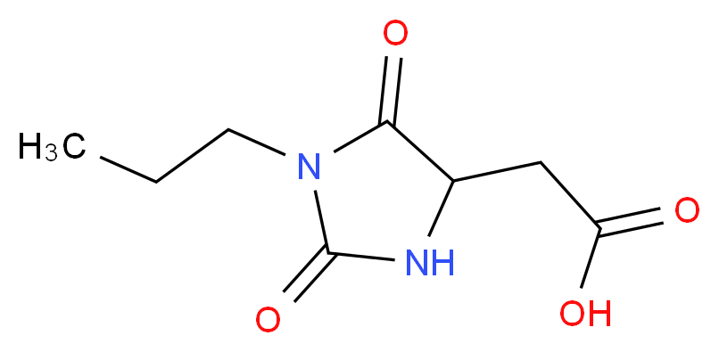 2-(2,5-dioxo-1-propylimidazolidin-4-yl)acetic acid_分子结构_CAS_1008961-08-7