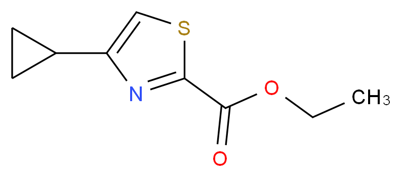 ethyl 4-cyclopropyl-1,3-thiazole-2-carboxylate_分子结构_CAS_439692-05-4