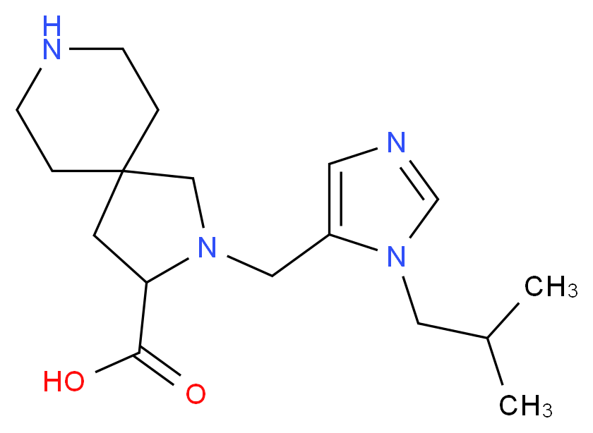 2-[(1-isobutyl-1H-imidazol-5-yl)methyl]-2,8-diazaspiro[4.5]decane-3-carboxylic acid_分子结构_CAS_)