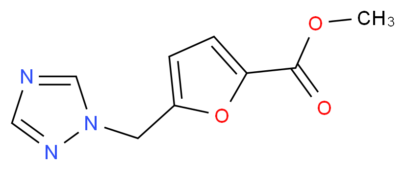 methyl 5-((1H-1,2,4-triazol-1-yl)methyl)furan-2-carboxylate_分子结构_CAS_)