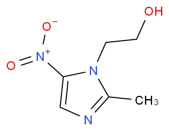 2-(2-Methyl-5-nitro-1H-imidazol-1-yl)ethanol_分子结构_CAS_443-48-1)