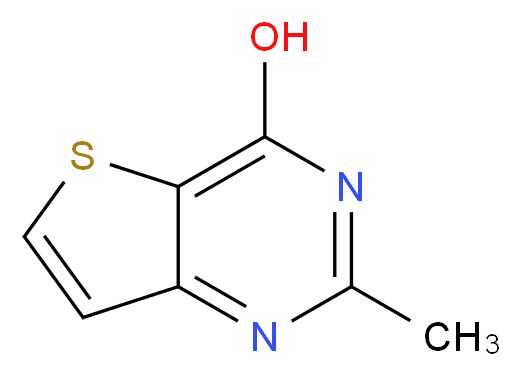 2-methylthieno[3,2-d]pyrimidin-4-ol_分子结构_CAS_18678-13-2