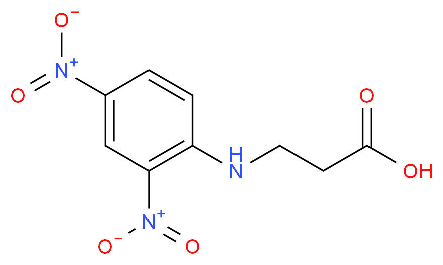 3-[(2,4-dinitrophenyl)amino]propanoic acid_分子结构_CAS_3185-97-5