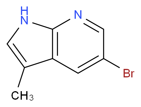 5-bromo-3-methyl-1H-pyrrolo[2,3-b]pyridine_分子结构_CAS_1111637-94-5