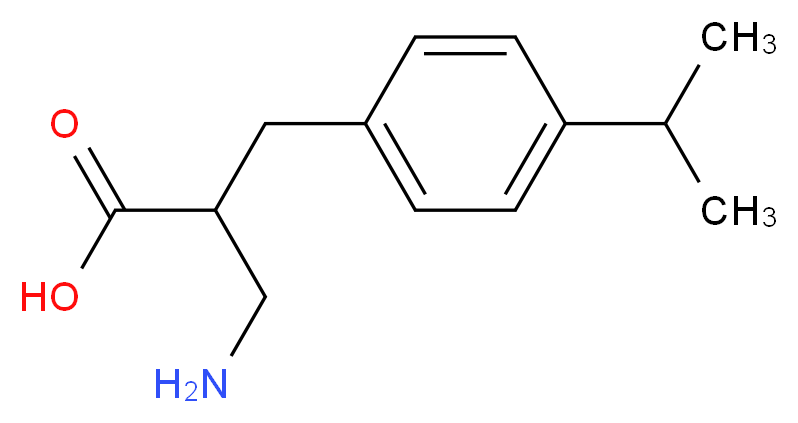 2-AMINOMETHYL-3-(4-ISOPROPYL-PHENYL)-PROPIONIC ACID_分子结构_CAS_910443-79-7)