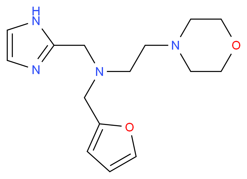 (2-furylmethyl)(1H-imidazol-2-ylmethyl)(2-morpholin-4-ylethyl)amine_分子结构_CAS_)