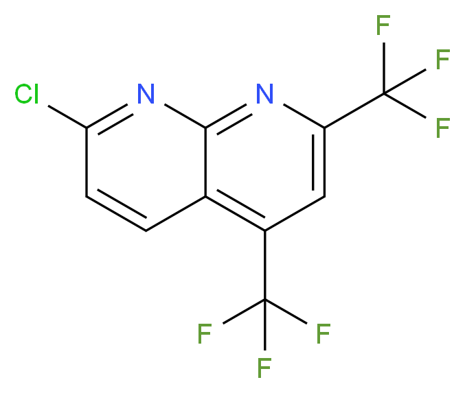 7-Chloro-2,4-bis(trifluoroMethyl)-1,8-naphthyridine_分子结构_CAS_106582-41-6)