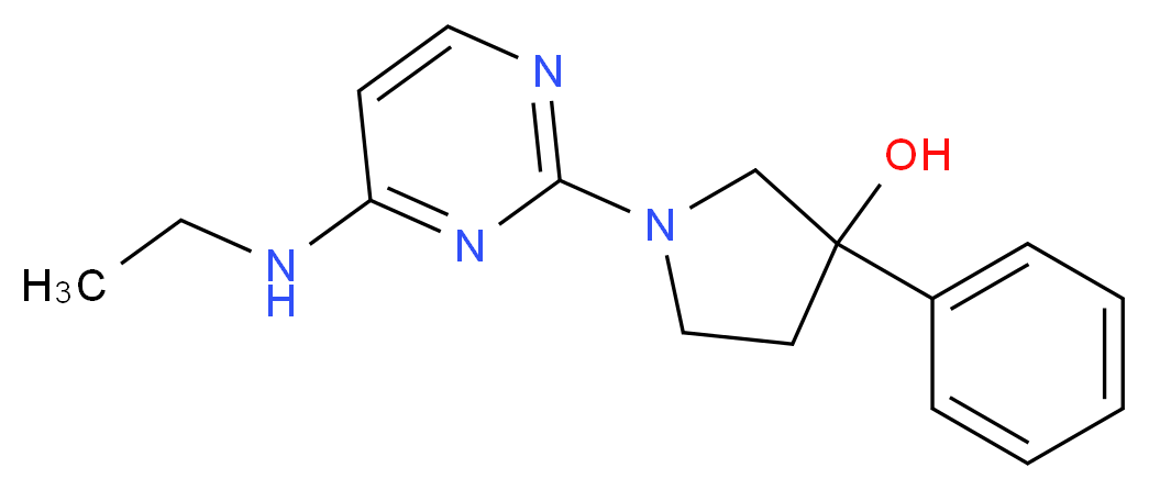 1-[4-(ethylamino)pyrimidin-2-yl]-3-phenylpyrrolidin-3-ol_分子结构_CAS_)