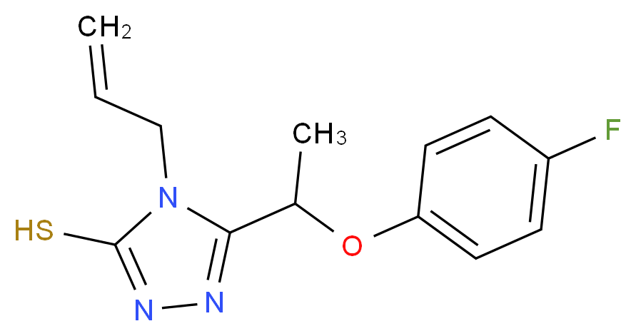 4-Allyl-5-[1-(4-fluorophenoxy)ethyl]-4H-1,2,4-triazole-3-thiol_分子结构_CAS_)