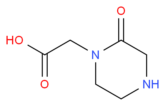 2-(2-oxopiperazin-1-yl)acetic acid_分子结构_CAS_24860-46-6