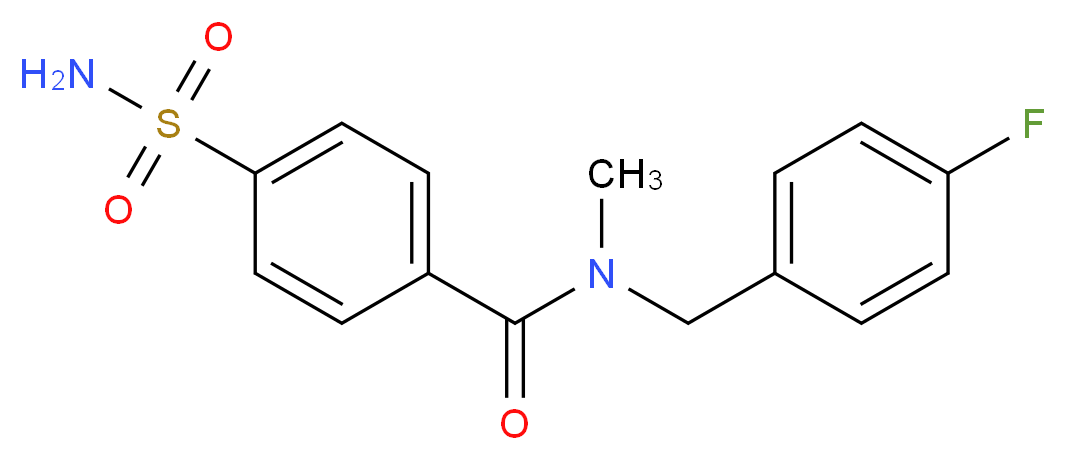 4-(aminosulfonyl)-N-(4-fluorobenzyl)-N-methylbenzamide_分子结构_CAS_)