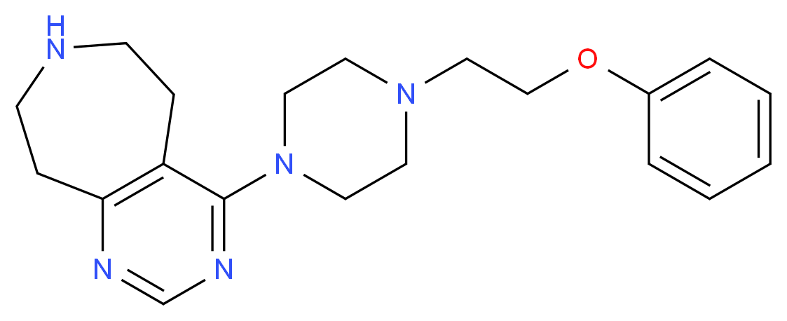 4-[4-(2-phenoxyethyl)piperazin-1-yl]-6,7,8,9-tetrahydro-5H-pyrimido[4,5-d]azepine_分子结构_CAS_)