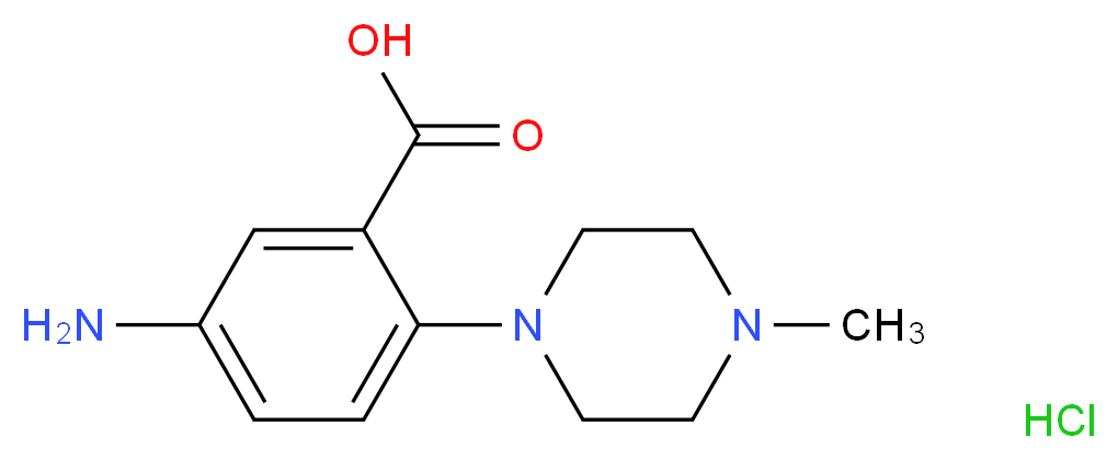 5-Amino-2-(4-methyl-piperazin-1-yl)-benzoic acid hydrochloride_分子结构_CAS_)