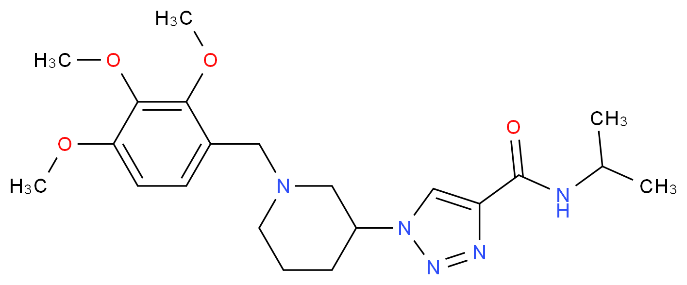 N-isopropyl-1-[1-(2,3,4-trimethoxybenzyl)-3-piperidinyl]-1H-1,2,3-triazole-4-carboxamide_分子结构_CAS_)