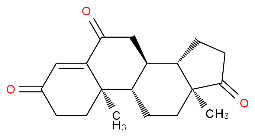 Androst-4-ene-3,6,17-trione_分子结构_CAS_2243-6-3)