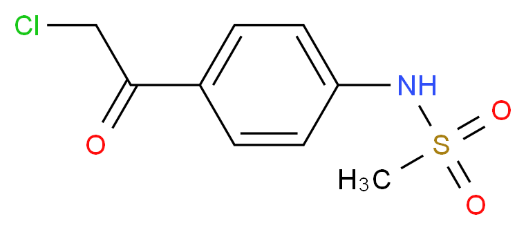 N-[4-(2-chloroacetyl)phenyl]methanesulfonamide_分子结构_CAS_64488-52-4