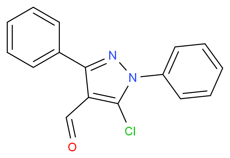 5-chloro-1,3-diphenyl-1H-pyrazole-4-carbaldehyde_分子结构_CAS_5499-67-2